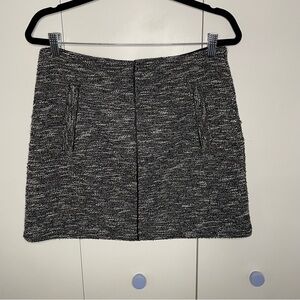 NWT BANANA Republic textured black white mini skirt 6 pockets women’s